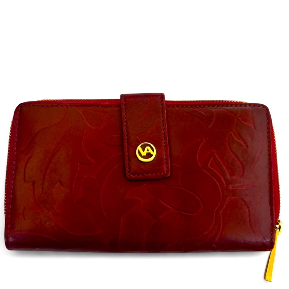 Valentina Embossed Leather Wallet